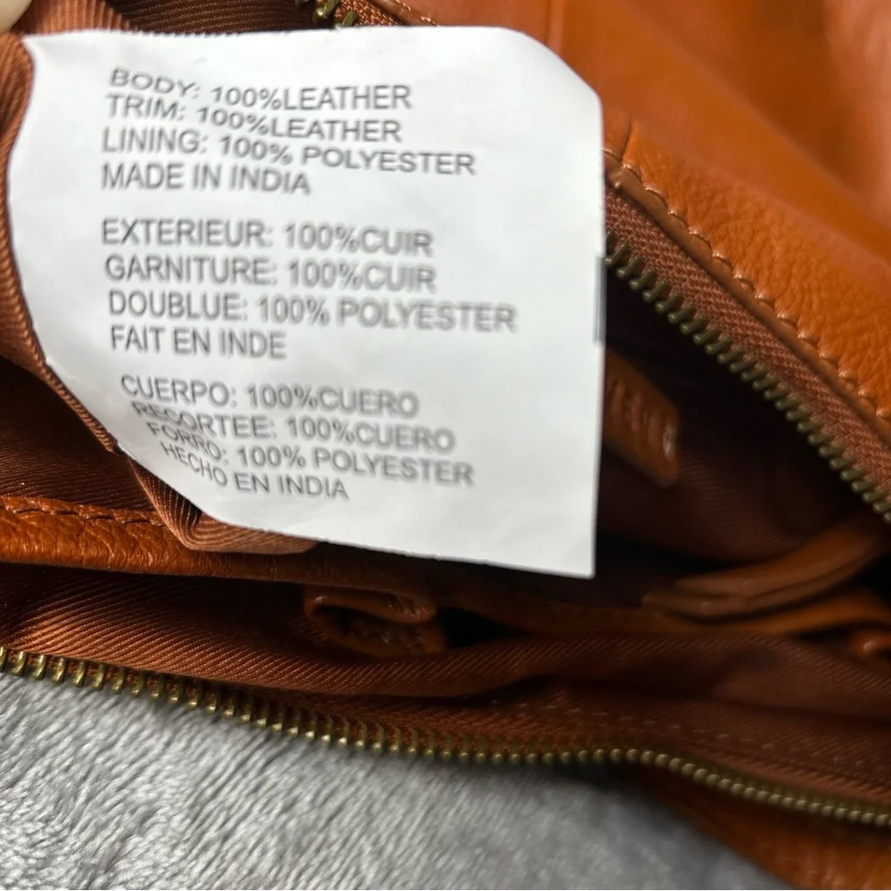 Steven By Steve Madden Crossbody‎ Hobo Bag Toffee Brown Leather Bohemian Casual